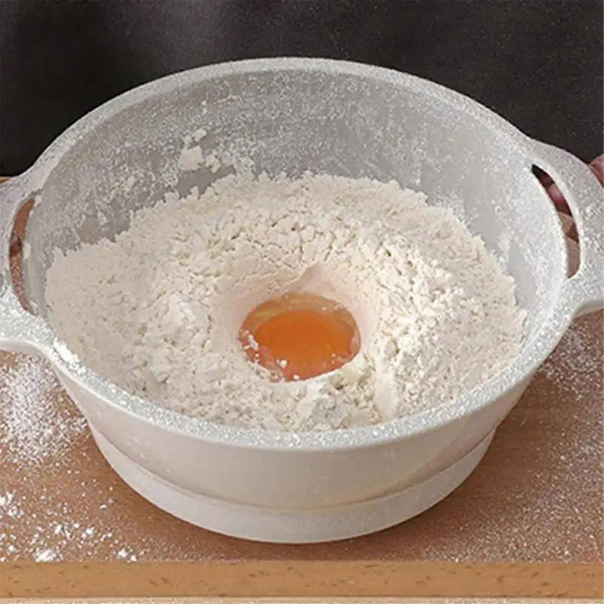 Kitchen Flour Sieve Strainer Handheld Semi-Automatic Sugar Sifter Powder Shaker Space-Saving Kitche