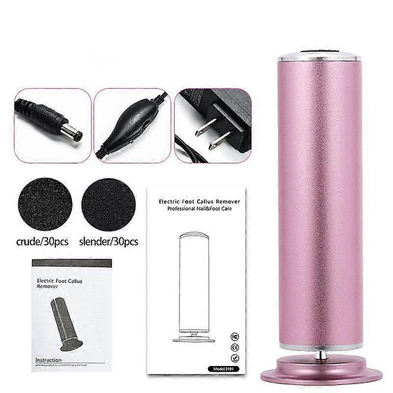 4.8In Longer Electric Foot Callus Remover, Professional Dead Skin Callus Remover Pedicure Tools for Feet with 60Pcs Sandpaper Discs