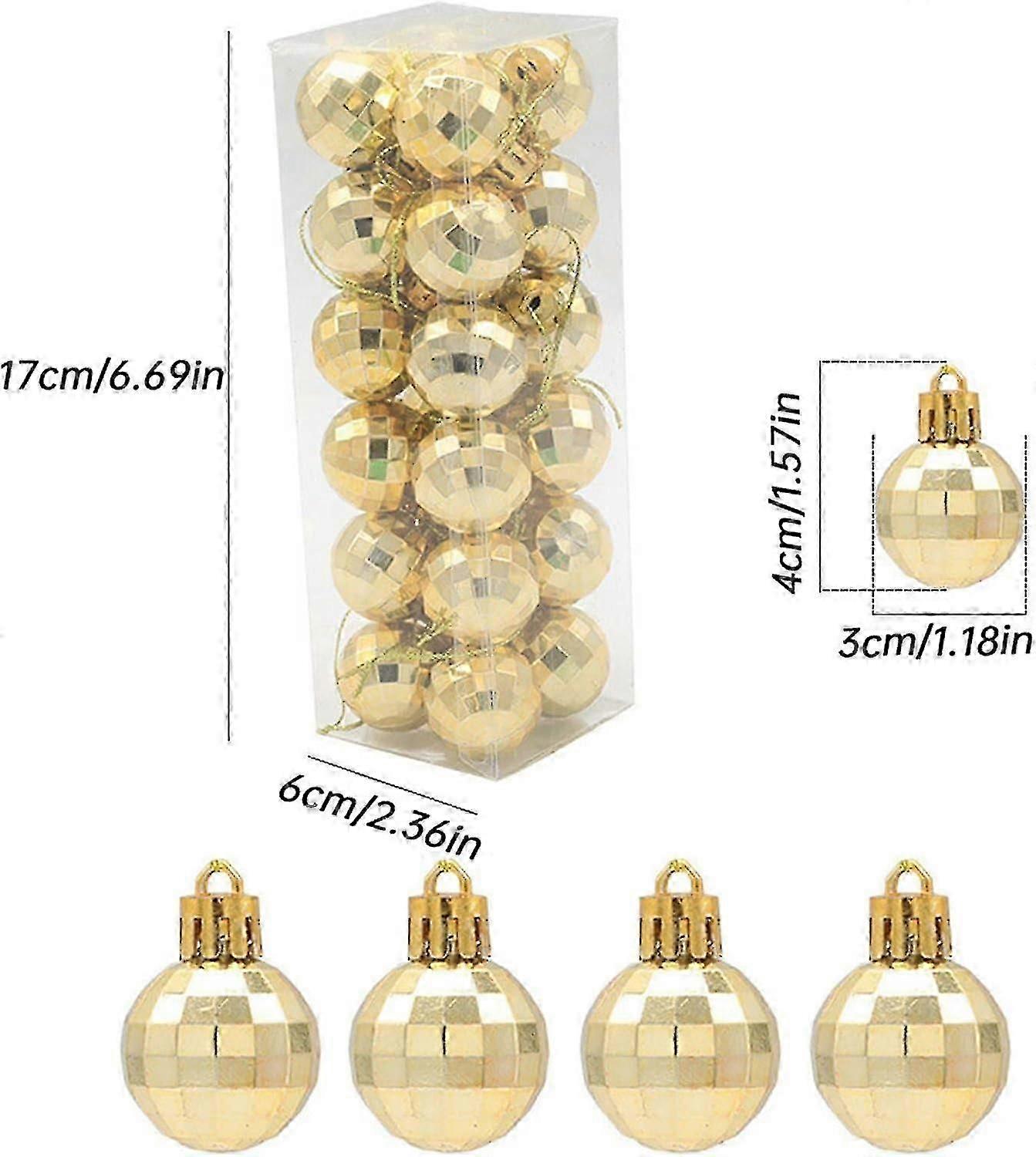 24 Pcs Christmas Tree Ornaments Red Shatterproof Christmas Tree Decorations Hanging Ball compatible with Christmas Tree