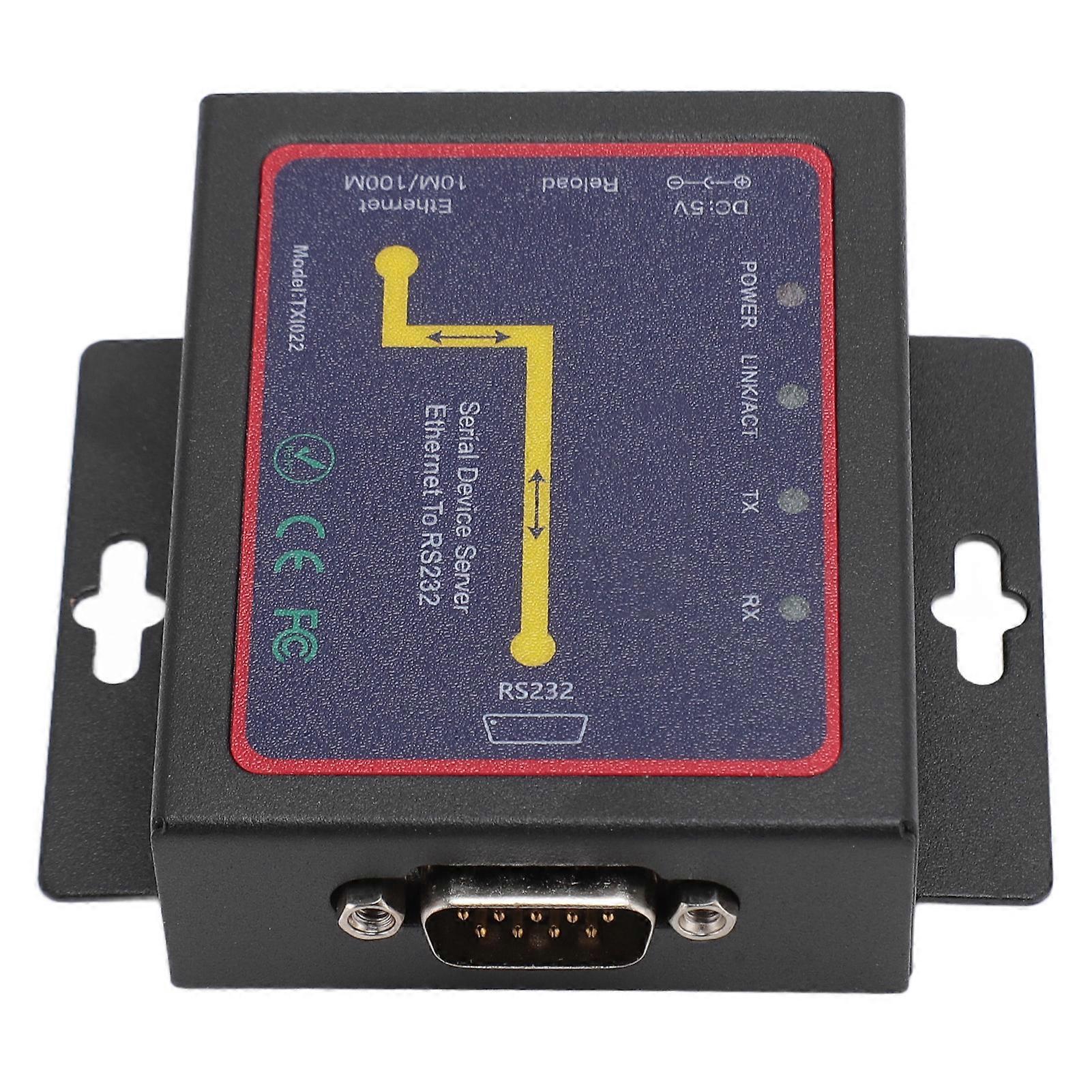 TXI022 RJ45 to RS232 Serial Network Adapter Bi Directional Transfer TCP ...