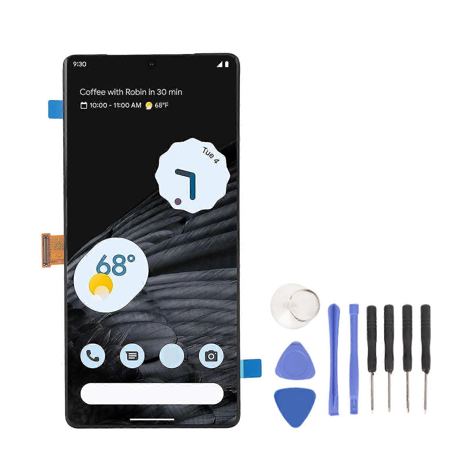 Screen Replacement for Google Pixel 7 Pro 5G GP4BC GE2AE 6.7 Inch Phone Organic LED Touch Screen Digitizer Assembly with Repair Tools