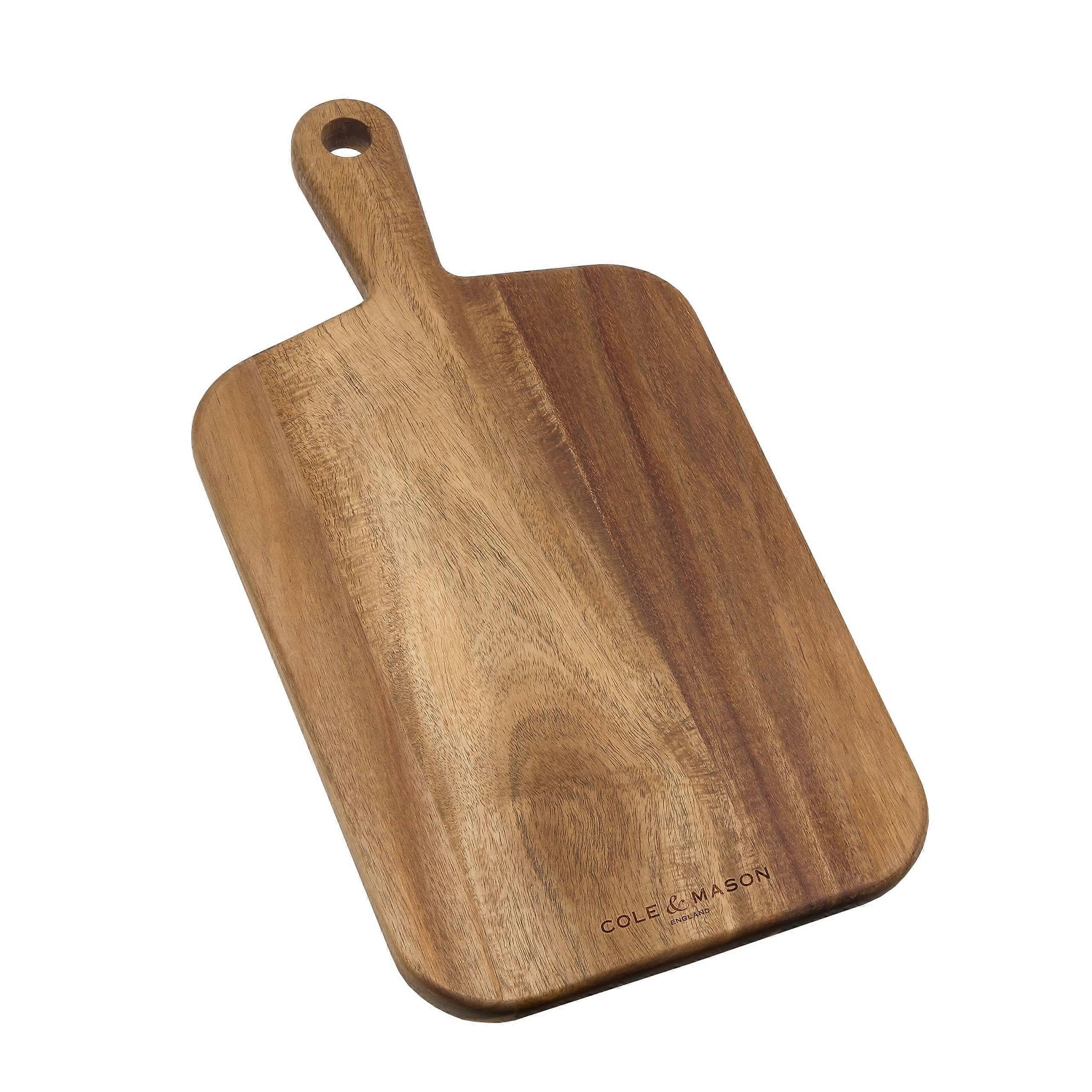 Wood Chopping Board with Handle - 16"x8" Cutting & Serving Board for Vegetables, Meat, Fruit, and Cheese