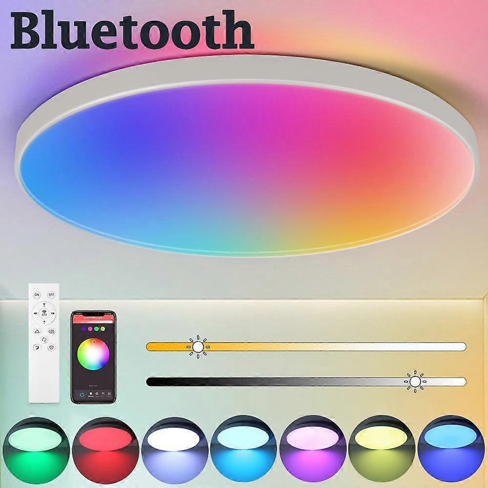Smart LED Ceiling Lamps Bluetooth APP Control Ceiling Light 110-265V Dimming RGB Panel Light Ceiling Lamp Bedroom Light Fixture