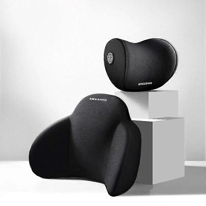 Memory Foam Car Neck Pillow Protective Lumbar Back Support Breathable Car Headrest Cushion Relieve Stress Car Seat Pillow