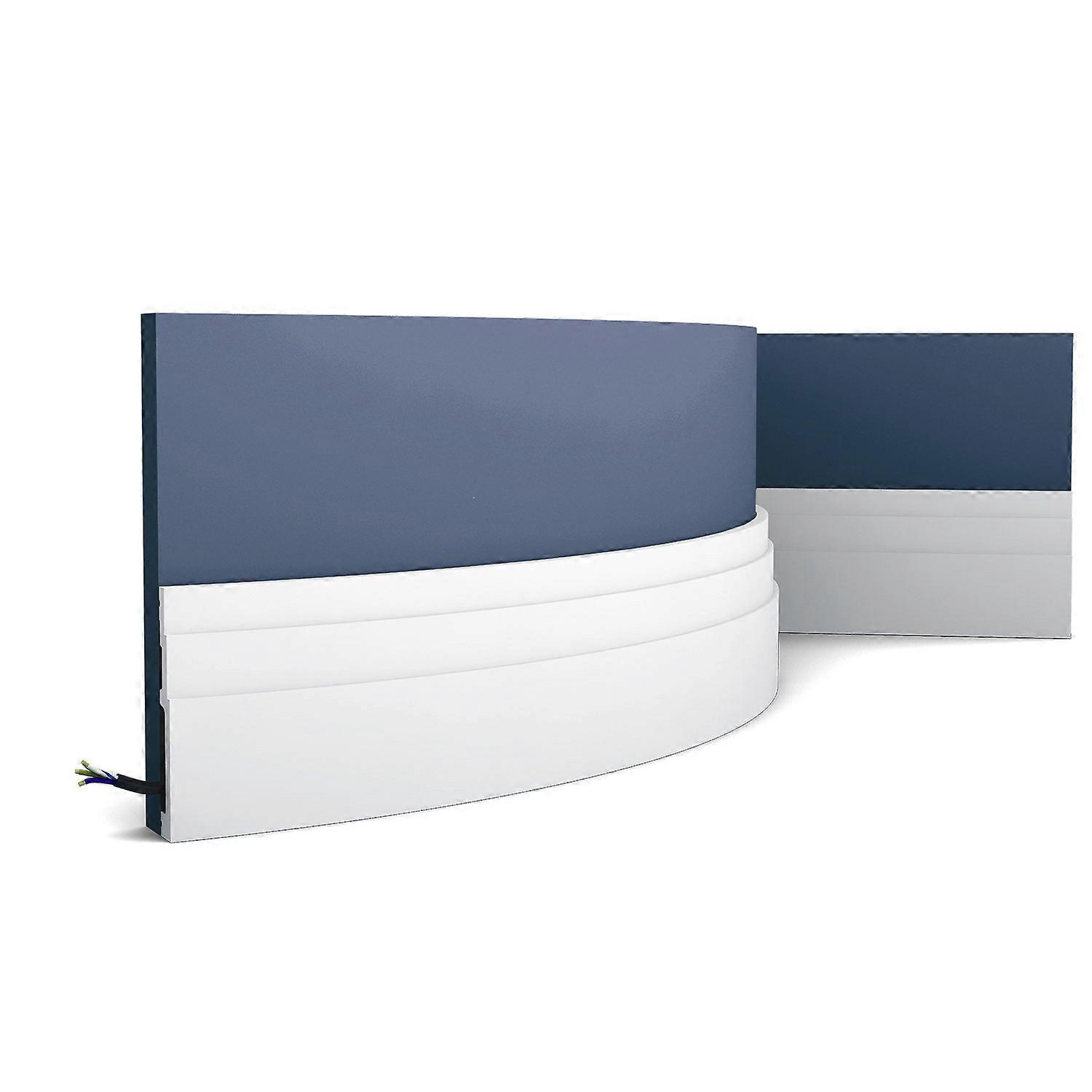 Orac Decor 1 x Flexible moulding SX180F MODERN 200 cm x 12 cm x 1.6 cm white Purotouch® pre-primed lightweight, sturdy, dimensionally stable with cabl