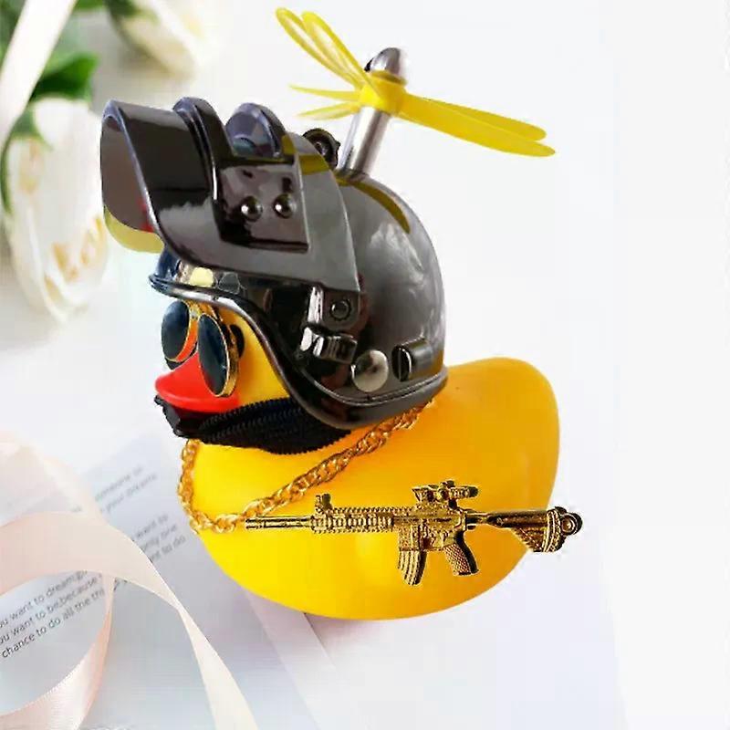 Broken Wind Rubber Duck Motor Tilbehør Gul And med hjelm Auto Biltilbehør Duck i bilen Bilindretning
