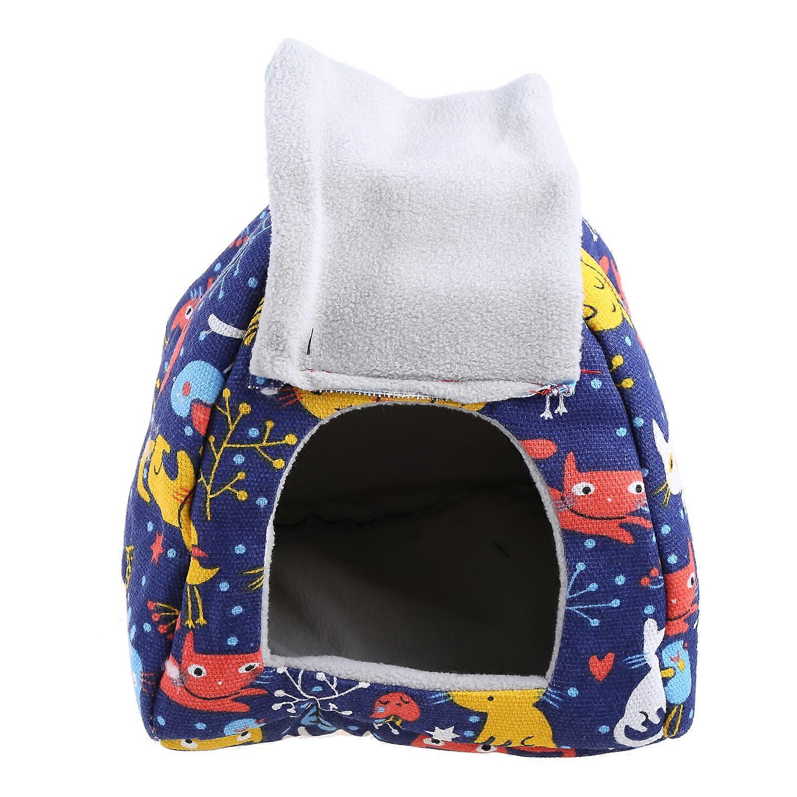Bird Hanging Hammock Winter Warm Nest Plush Tent Hideout Snuggle Hut to Sleep for Play & Rest for Parrot Hamster 2 Sizes L