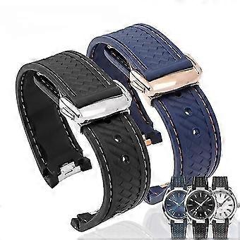 20mm Tpu Strap For Omega Seamaster 150 Rubber Sports Strap With Folding Clasp-hy