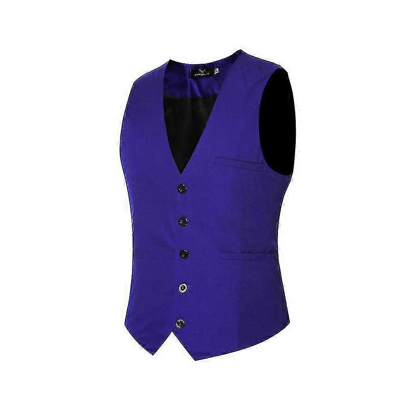 Men's V-neck Suit Vest Cotton Slim Four Seasons Vest