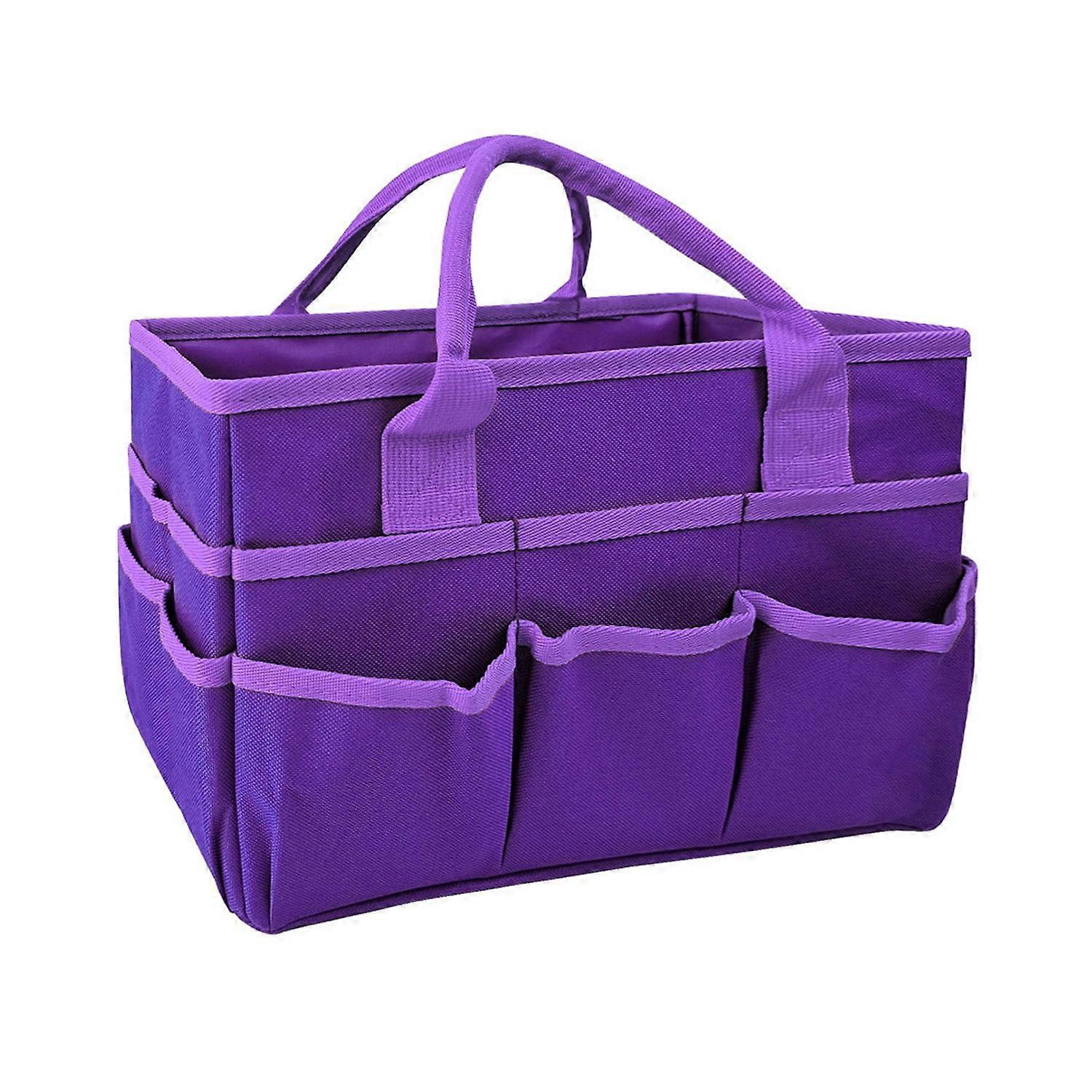 Storage Tote Bag Art Sewing Organizer Bag with Pockets Reinforced Handle Design Multipurpose Crafts