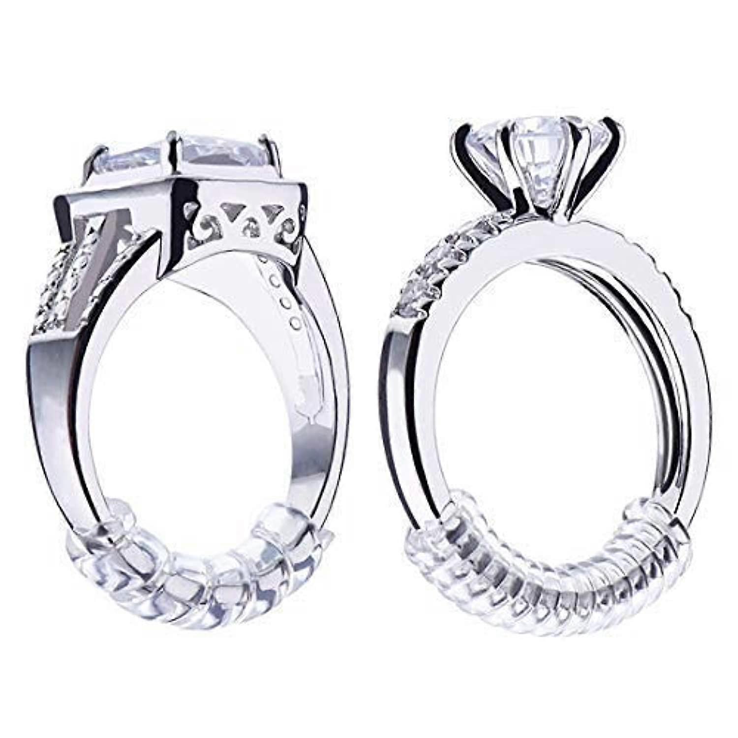 4 Pack Invisible Transparent Ring Size Adjuster for Loose Rings Assorted Sizes