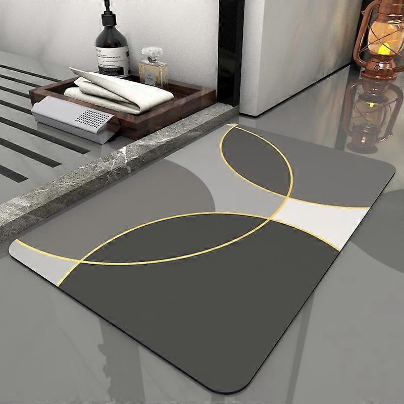 Bathroom Toilet Quick-Drying Absorbent Non-Slip Mats Diatom Ma, Size: 60 x 40 cm