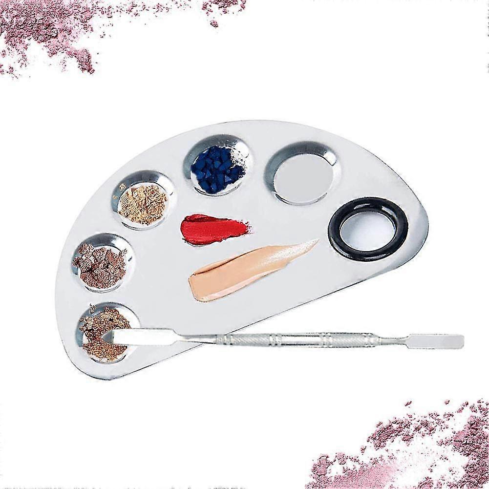Makeup Spatula Tool, Makeup Mixing Tray, Foundation Palette And Spatula For Nail Art Eye Shadow Liquid Foundation Mixing
