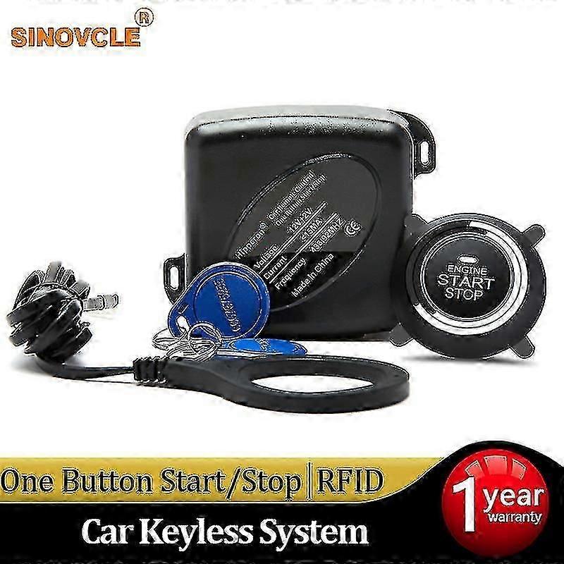 Hippcron Car Alarm Start Stop Button Engine Rfid Keyless Entry System Push Button Starter Stop Auto