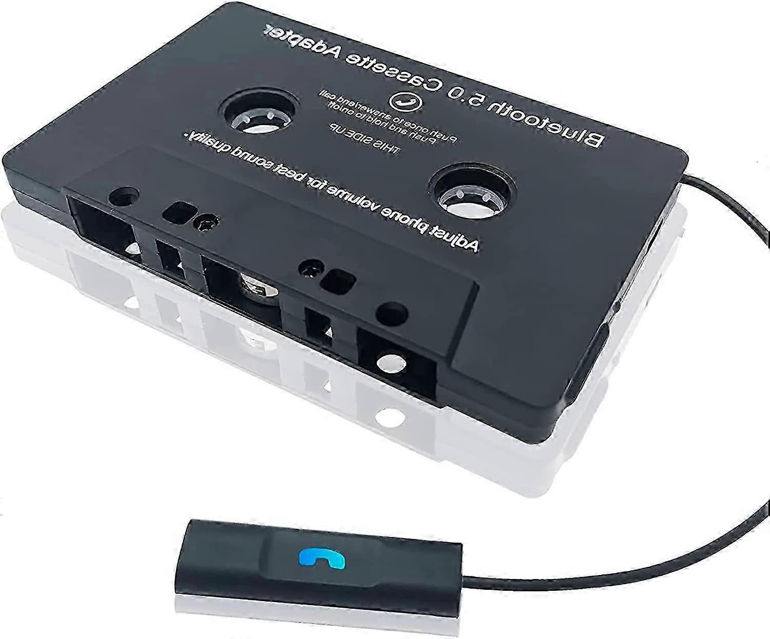 Bluetooth 5.0 Car Tape Aux Adapter with Mic for Universal Phone & MP3