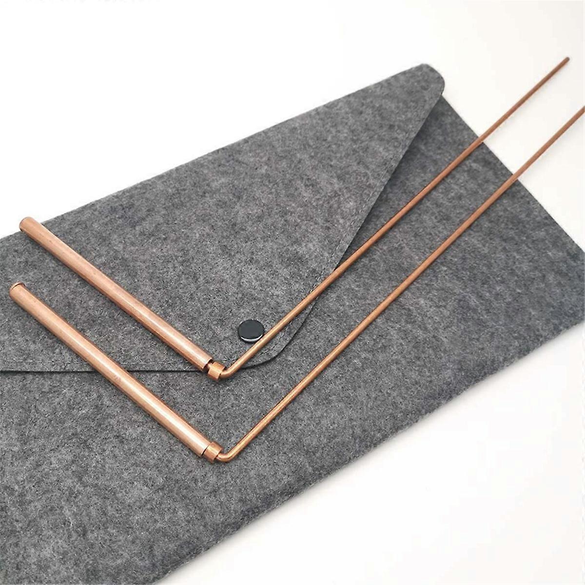 Copper Dive Rods - 2 Pieces Diving Rods with Bags - Detecting Gold, Water, and More.