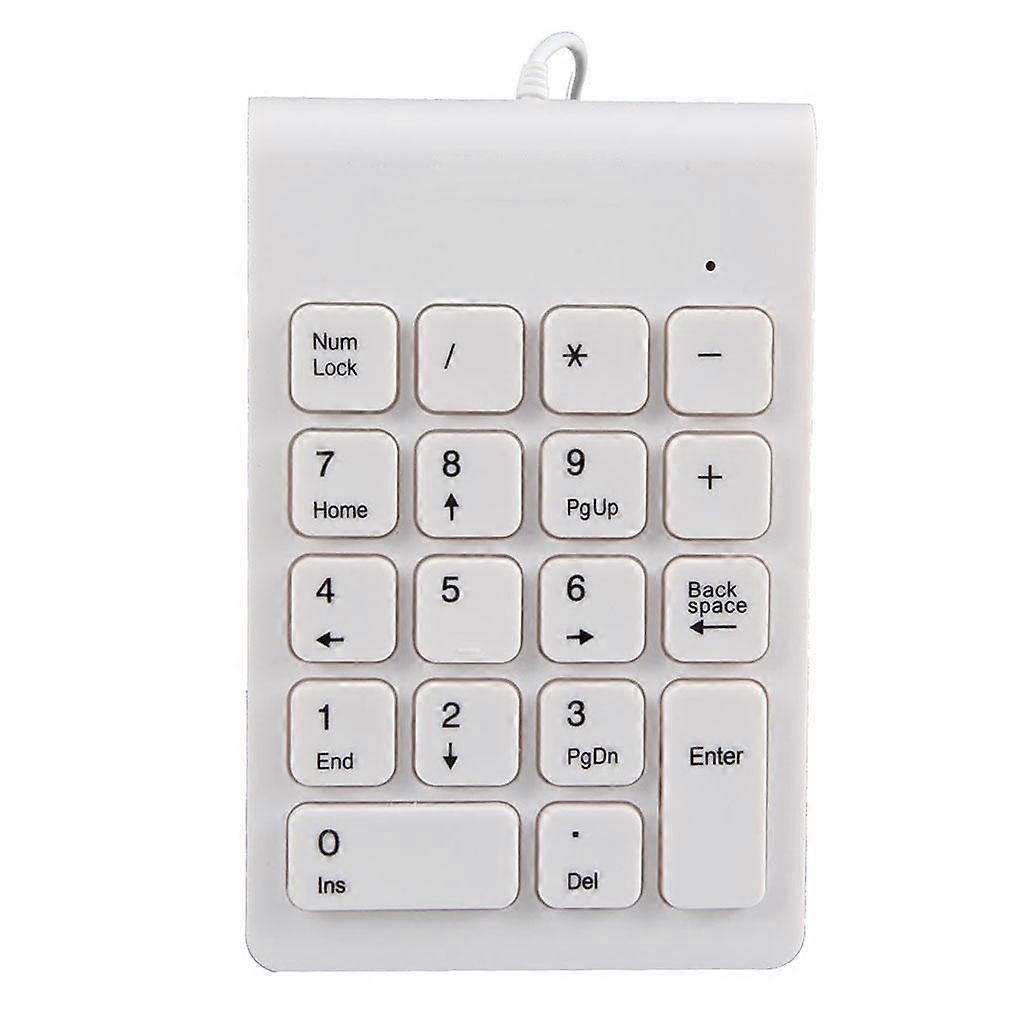 USB 18-keys Num Pad Numeric Number Keypad Keyboard for Laptop Notebook White