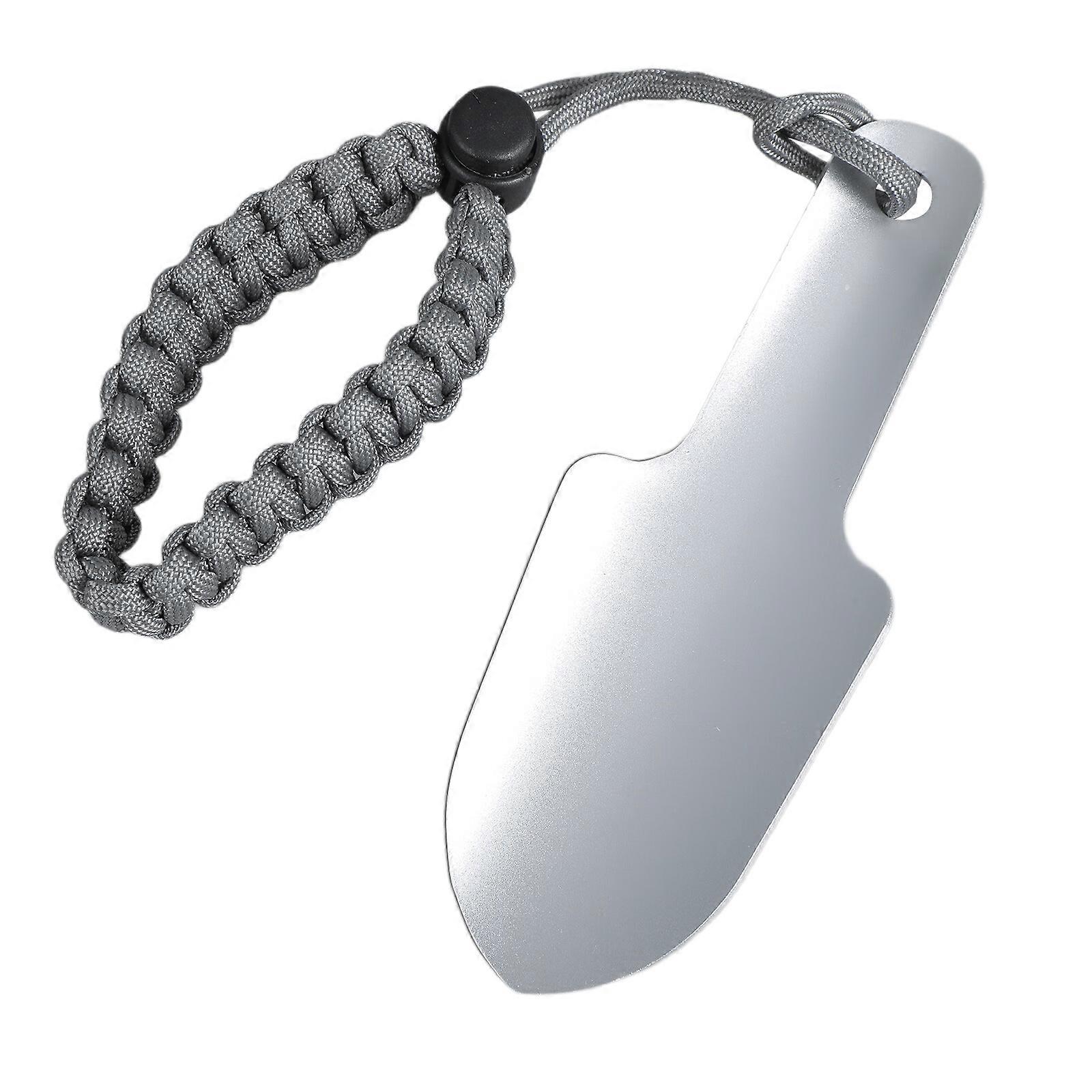 Piccola pala da campeggio in leghe di alluminio Piccola pala a mano compatta Multitool per campeggio all'aperto in argento