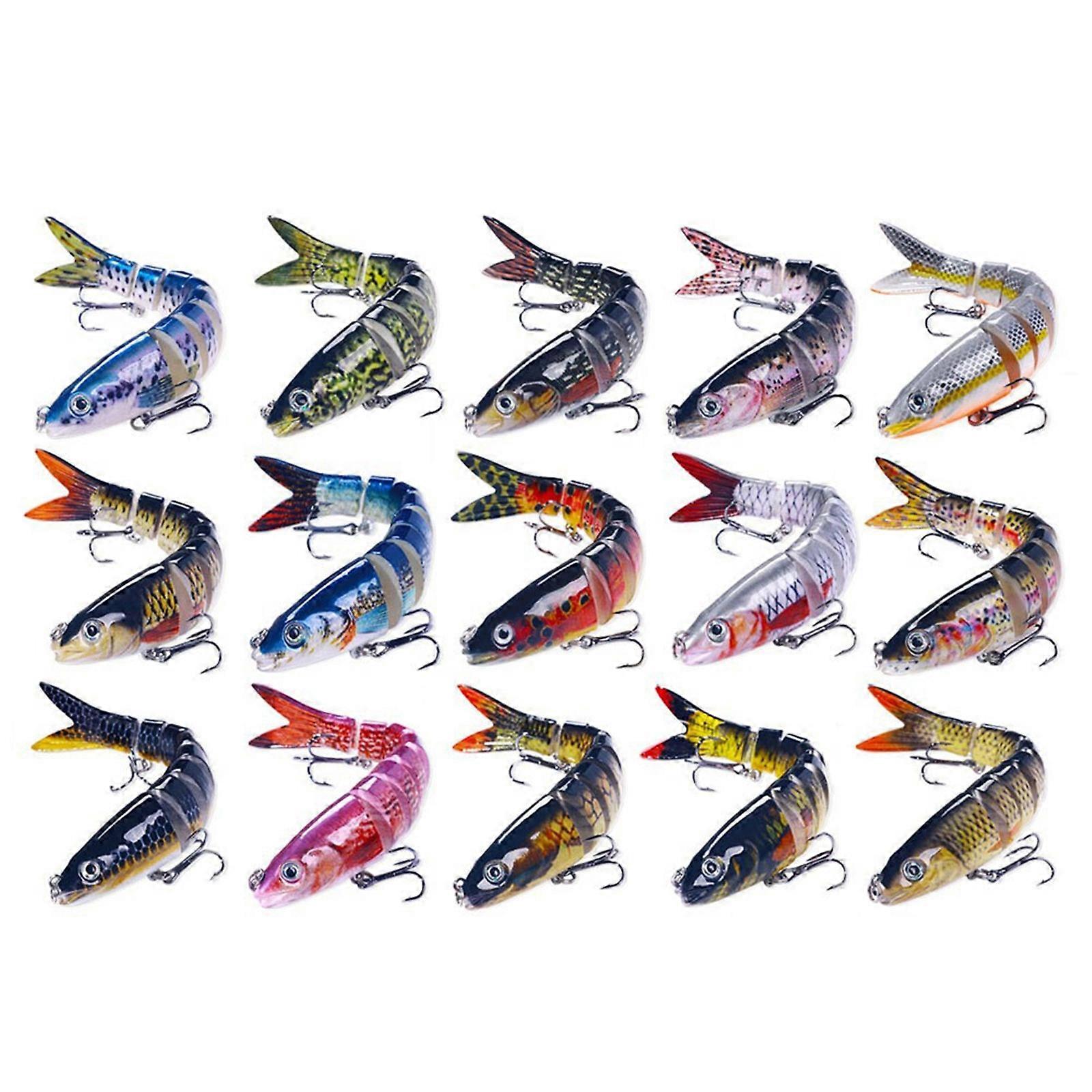 Angelköder Wobbler Mehrteiliger Gelenkköder Casting Harte Köder Drillingshaken Crankbait Sinking Tackle Schwimmköder Köder