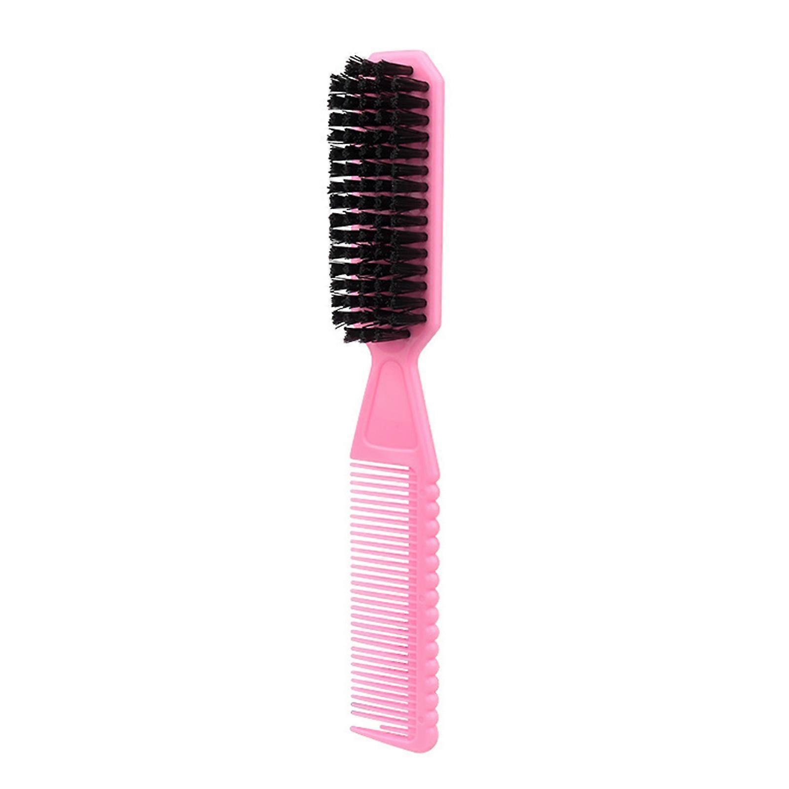 2 in 1 Retro Neck Duster Broken Remove Comb Brush Fit for Hair Styling Quick Hair Cleanup Salon Tool Comfortable Design Pink