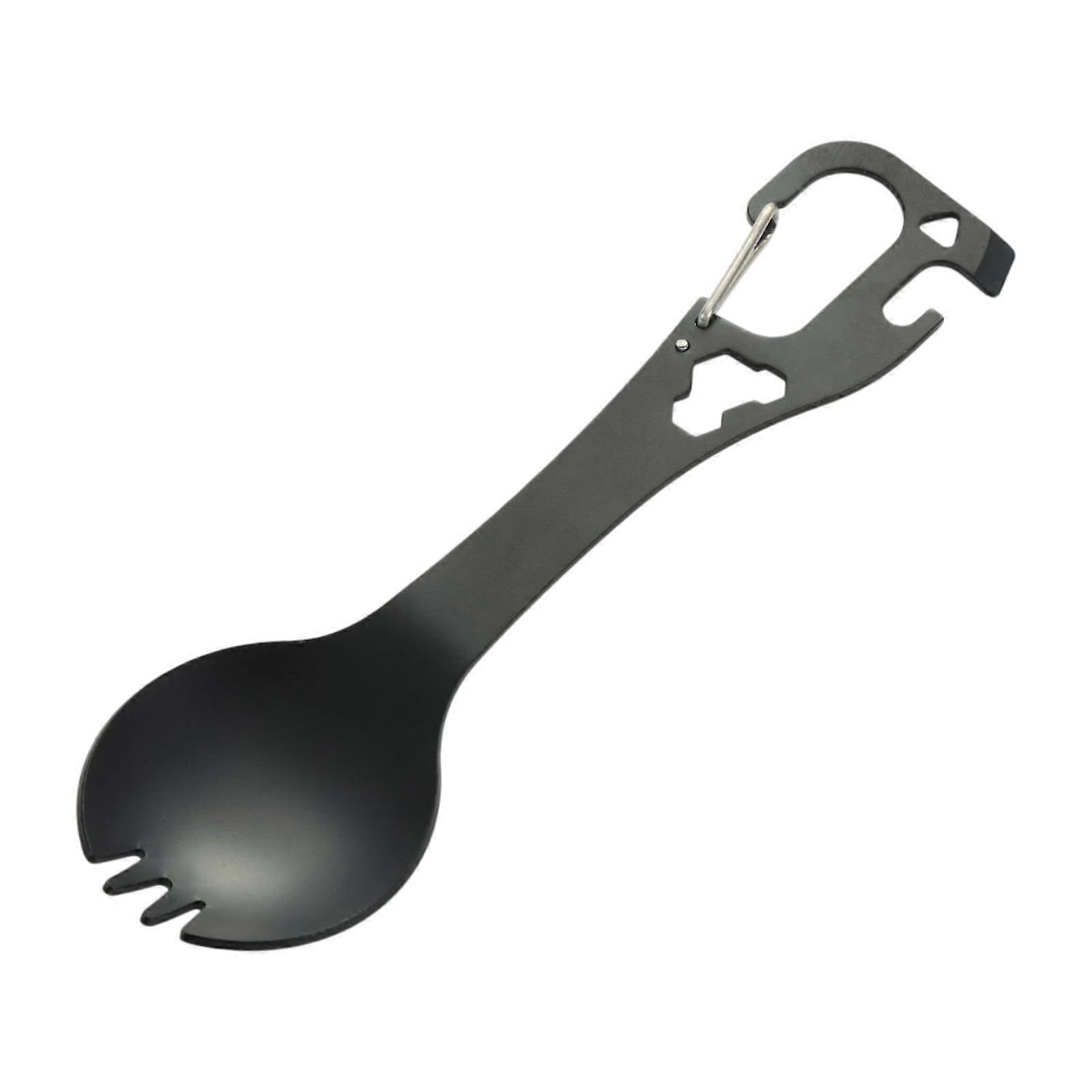 Camping Fork Spoon Flatware Can Opener Sturdy Cookware Dinnerware Multipurpose