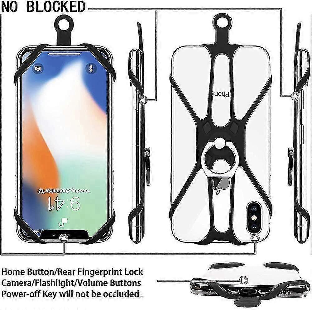 Phone Lanyard, Silicone Waterproof Soft Lanyard Universal Adjustable Cell Mobile