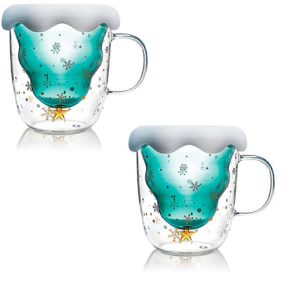 Christmas Magic In Every Sip, Heat And Condensation-Resistant Espresso Cups, Crafted From Borosilicate Glass To Elevate Your Drinking Experience (Set