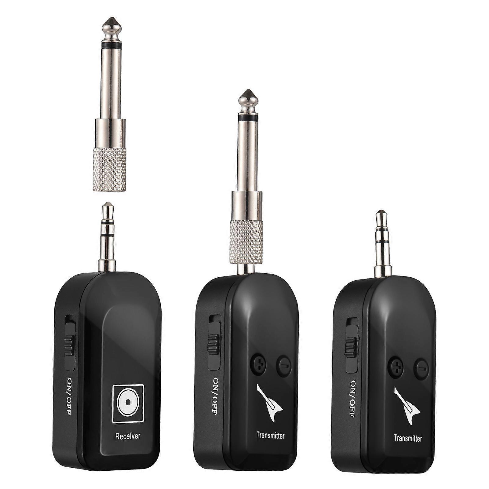 Wireless Guitar System Rechargeable 2.4G Guitar Transmitter Receiver Set Real-time Transmission for Electric Guitar Bass Electric Wind Instruments El