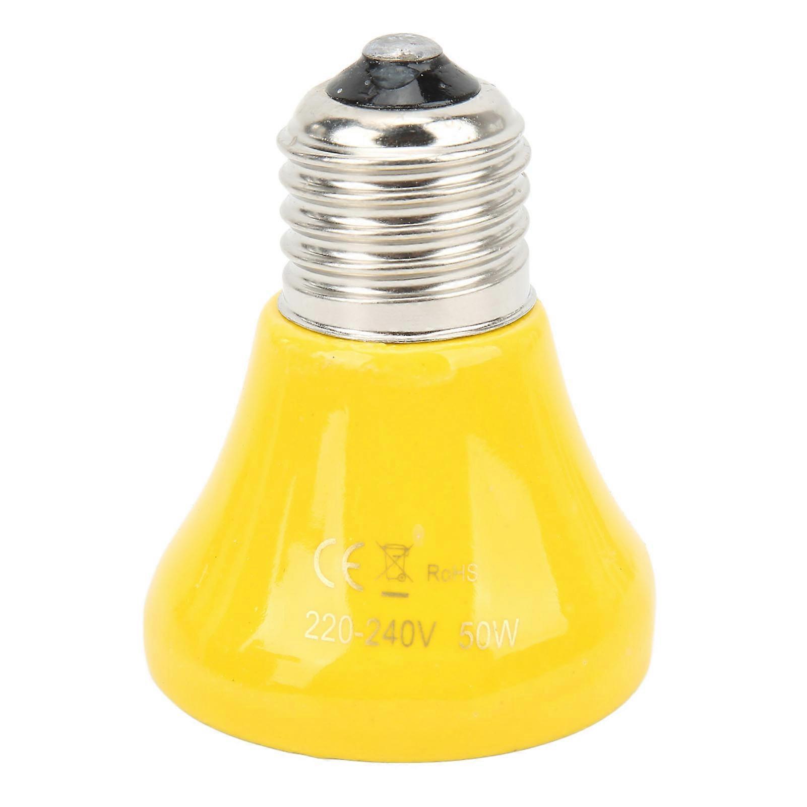 Ceramic Heat Lamp Bulb Mini Infrared Heat Ceramic Amphibian Heating Lamp for Lizards Reptiles 220V‑240V