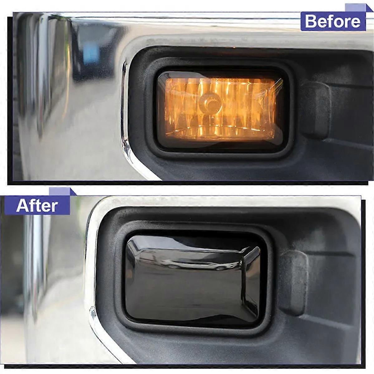 Smoked Front Fog Light Cover Decoration Trim Protection