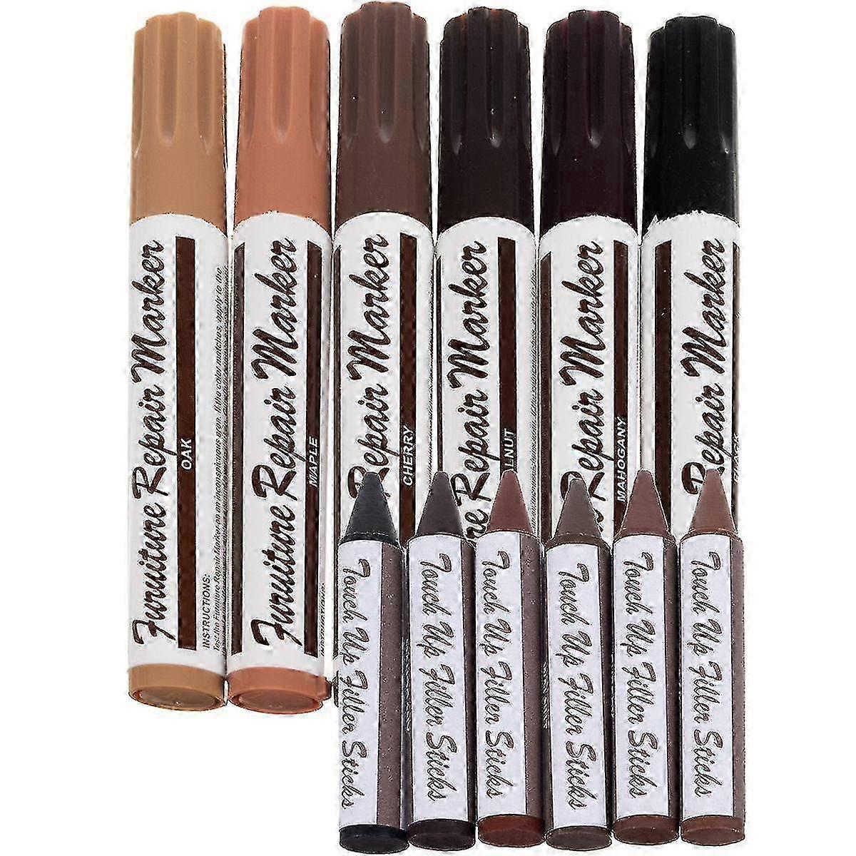 Stylo de réparation pour meubles et panneaux - 6 pièces