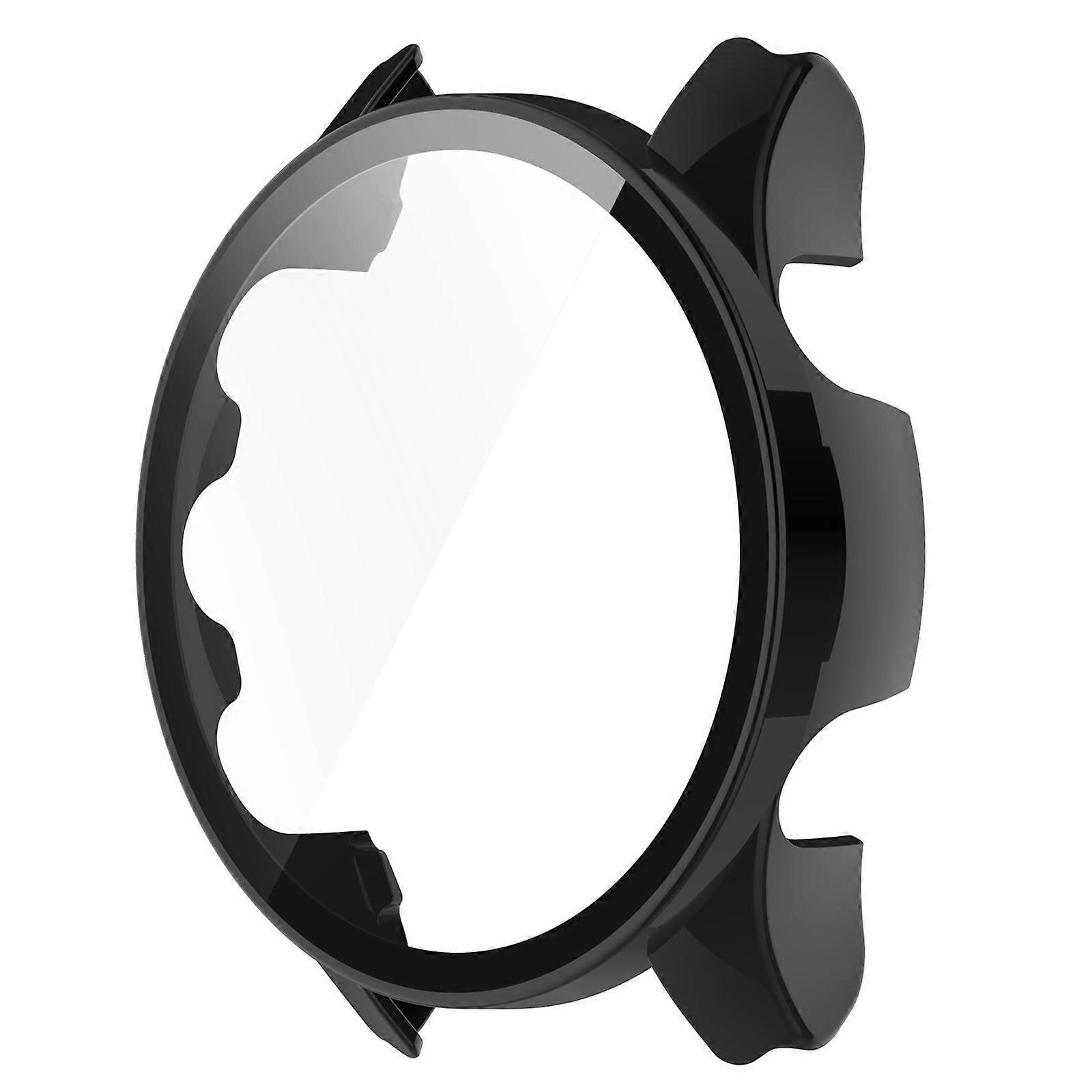 PC Screen Protector for Shell for GarminForerunner 255S Watch Housing Friendly Full Coverage Tempered Film Frame Black