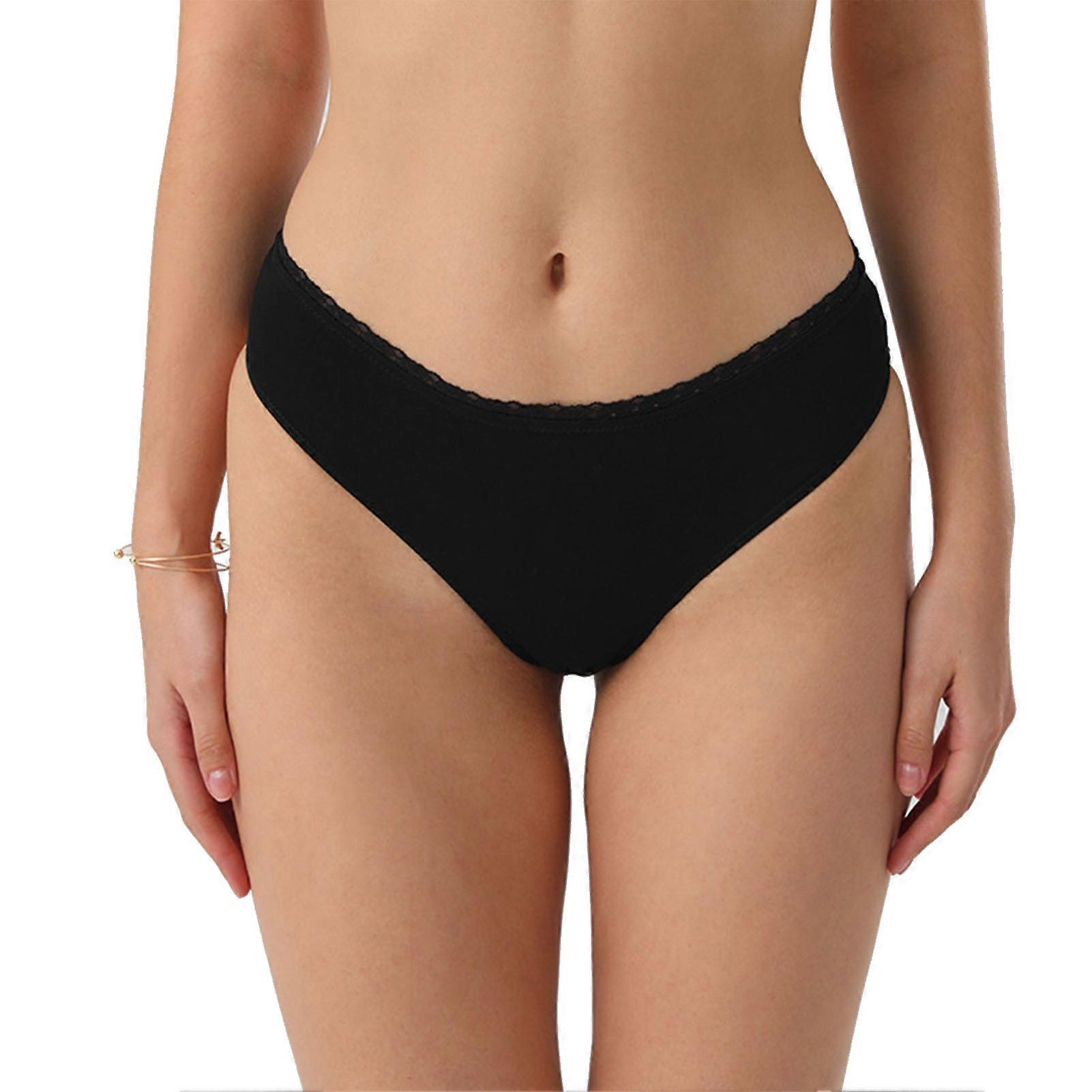 Sous-vêtements pour femmes Simple à la mode Culotte en coton respirant Taille basse Slip en dentelle douce