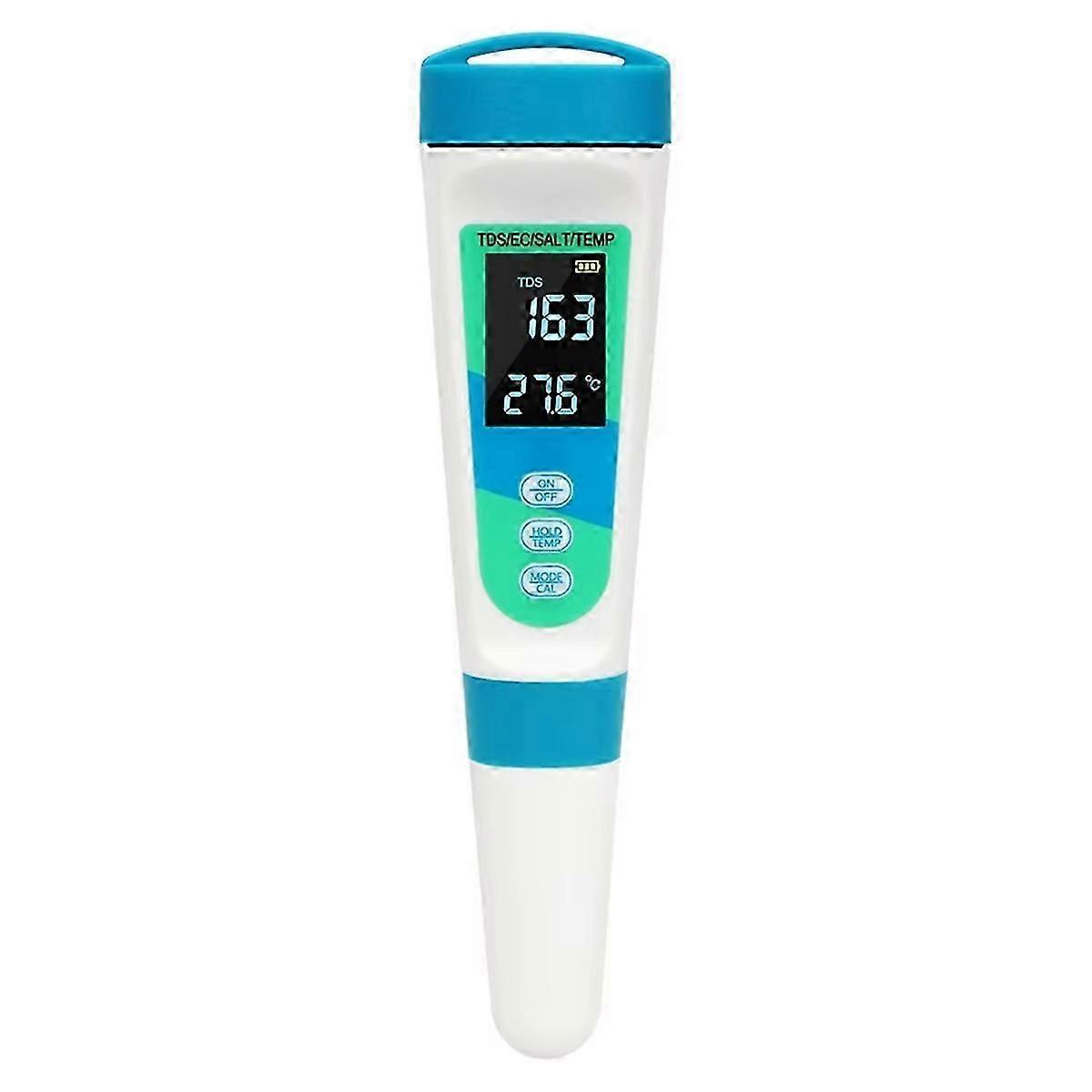 4 in 1 TDS/EC/Salinity/Temperature Detector Salt Content Water Quality Meter for Swimming Pool Drinking Water Aquarium