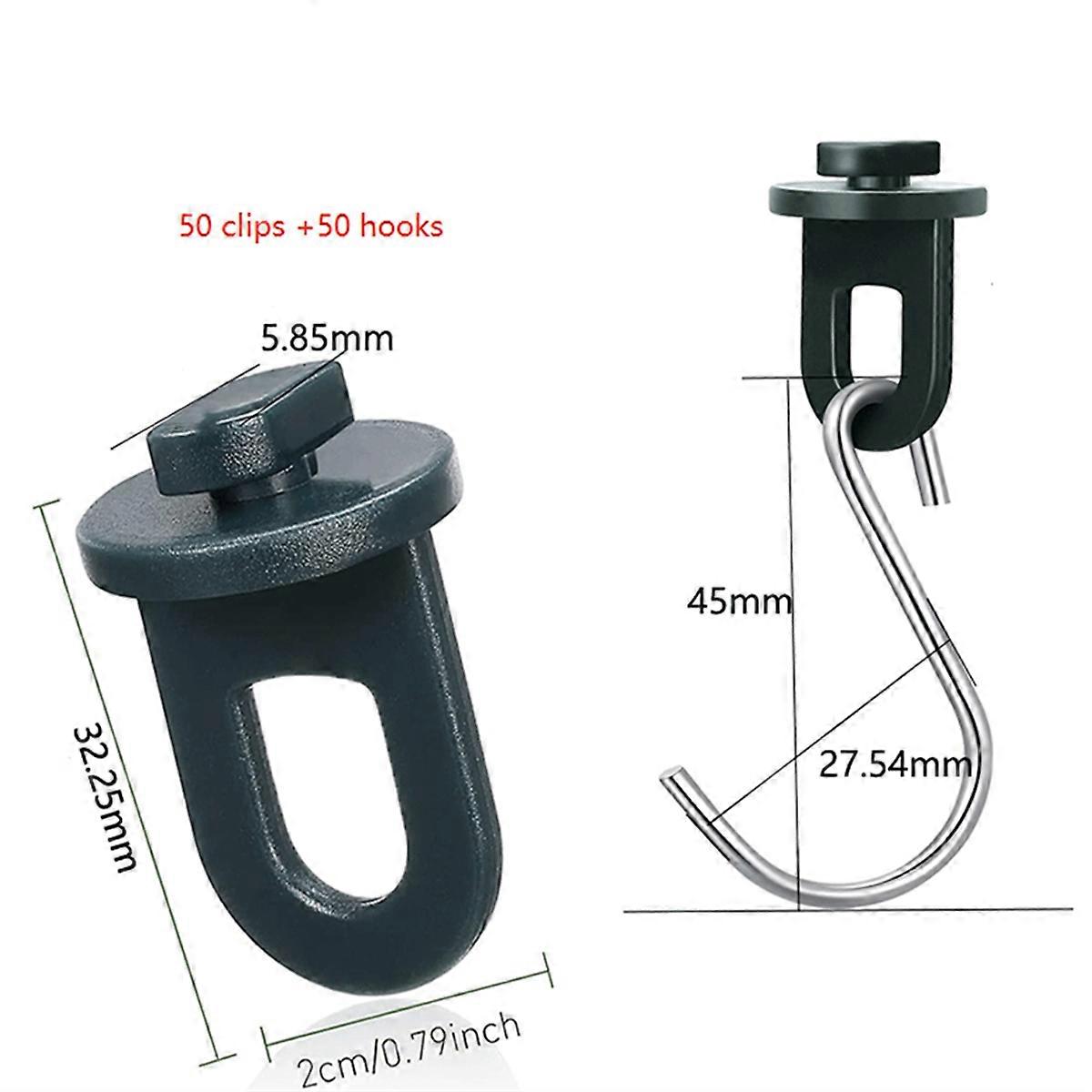 50Pcs Greenhouse Hooks Hanger, Plastic Greenhouse Twists Clips