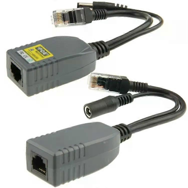 POE Splitter Injector Adapter Kit-2 PCS,4 Cores for IP Camera -