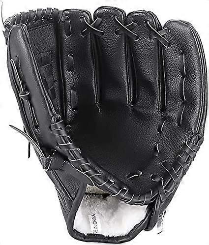 Gant de baseball Gants de softball Gants de baseball en cuir PU Gant de baseball Pichet de champ intérieur épaissi (noir, 12,5 ')
