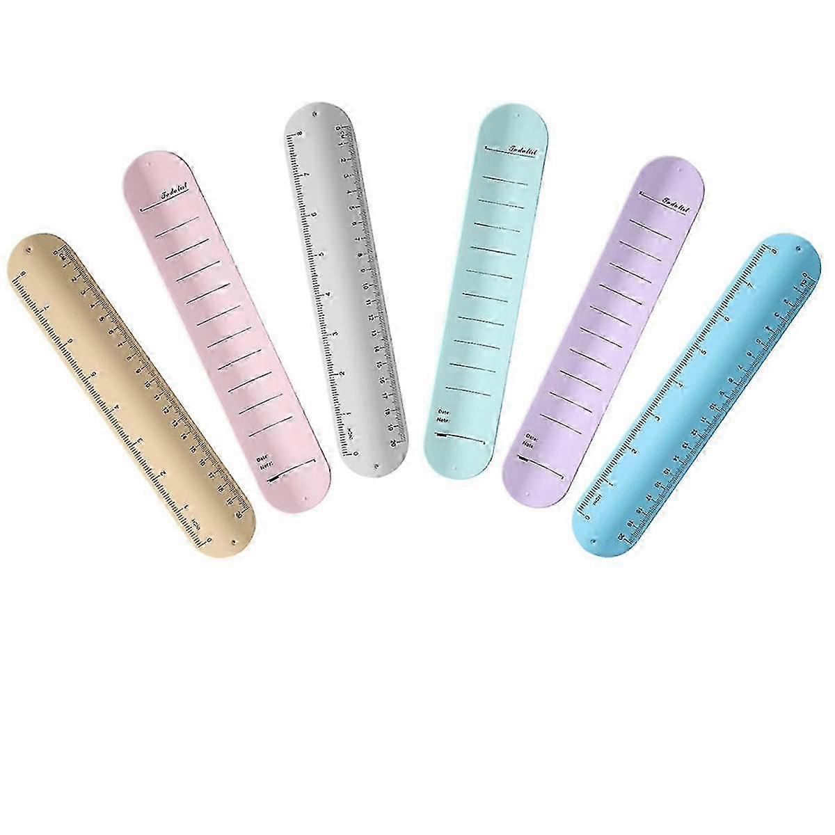 9.4x1.8in Reusable Nurse Reminder Bracelets Set of 6 with Silicone Do List Straps