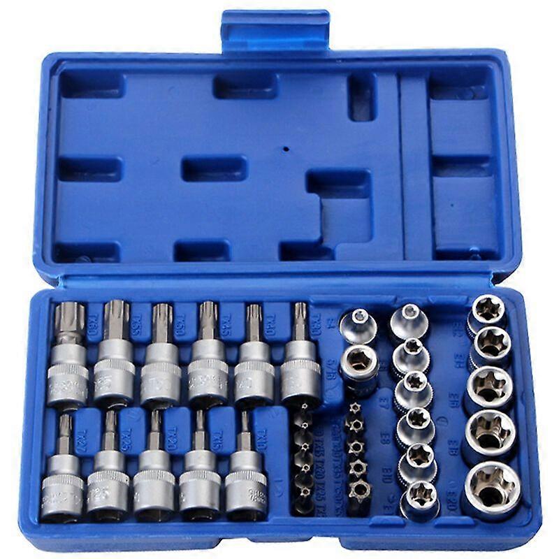 Plum Star Bit Socket Set of 34, Ratchet Wrench, Hexagon Socket Screw