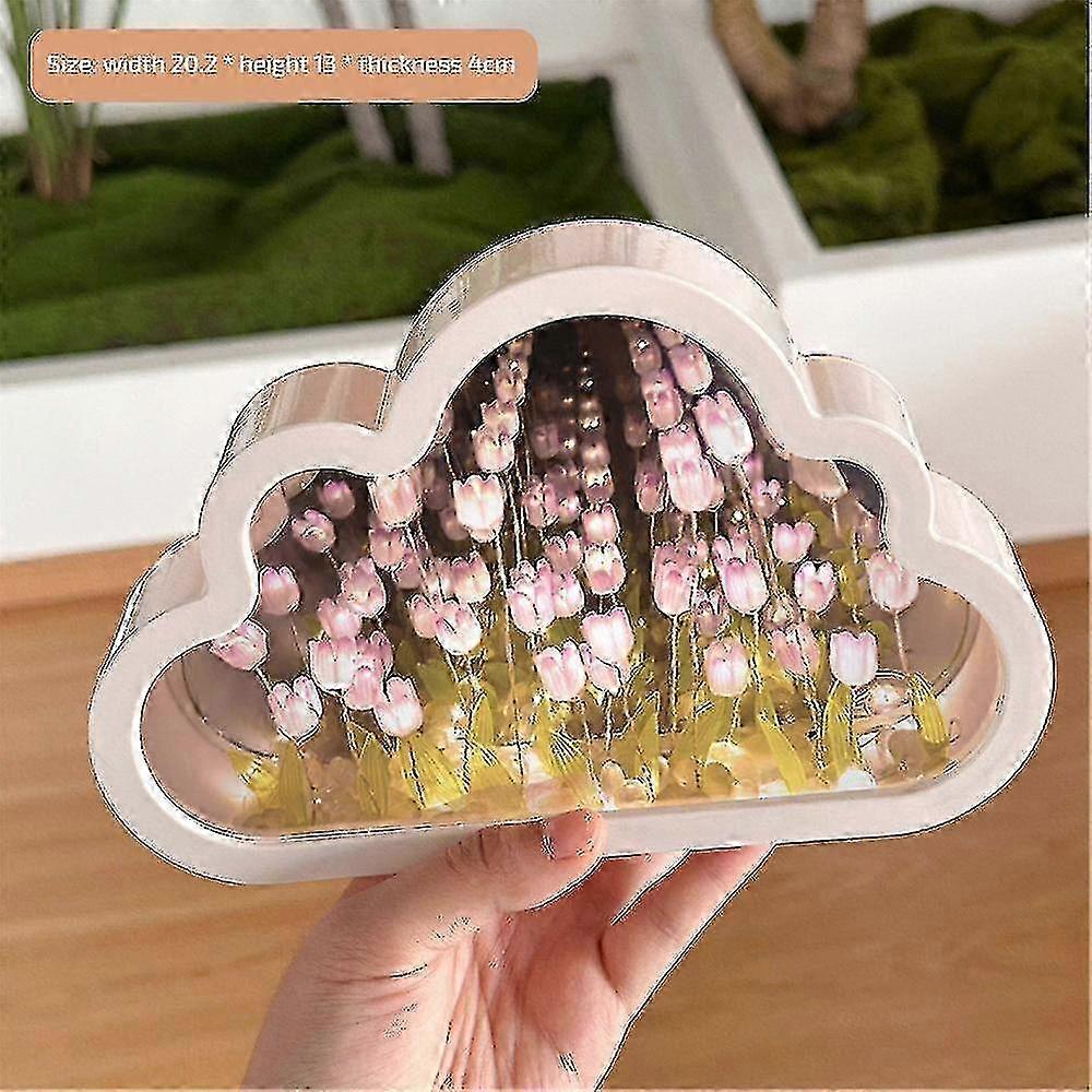 Lampe LED Tulip Cloud Mirror - Veilleuse DIY écologique pour adultes