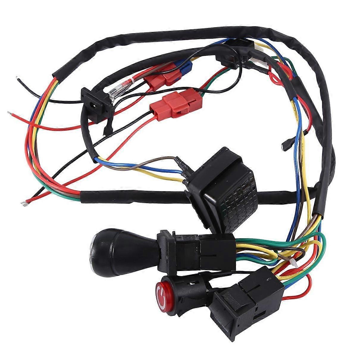 Children Electric Car DIY Modified Wires and Switch Kit, Kids Electric Car 4WD Ride on Toys Accessories Single Line
