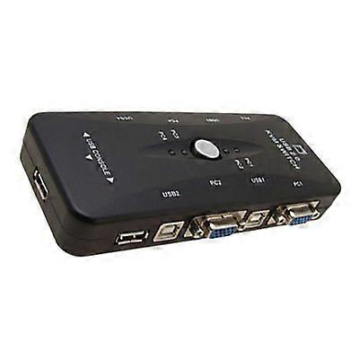 4 Port KVM Switch Box for PC with VGA Video Monitor Support, Model 01F D6C D7B 46D 731, Multi-Device Compatibility