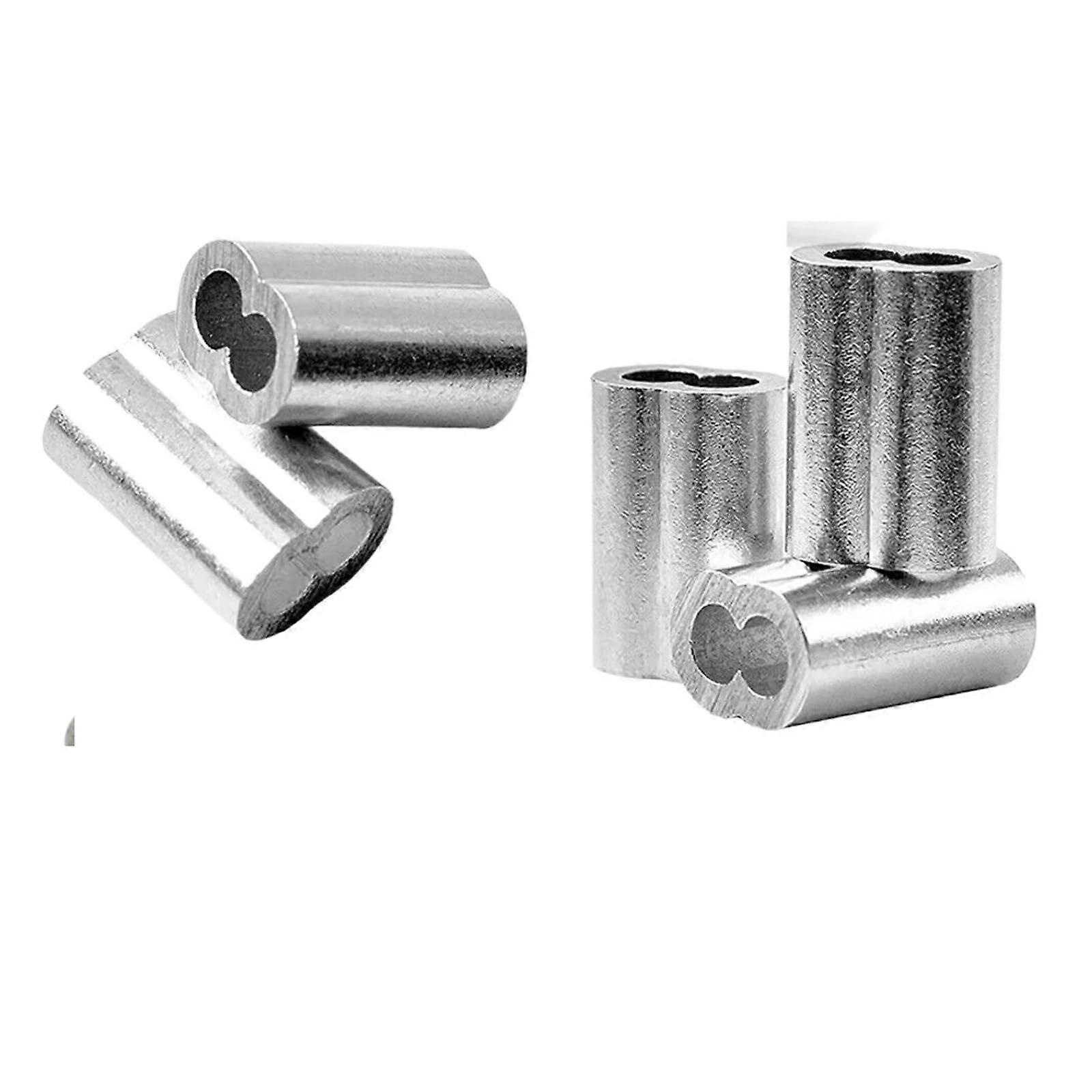 Aluminium Cable Crimp Lock Sleeve Double Hole Rust Resistant