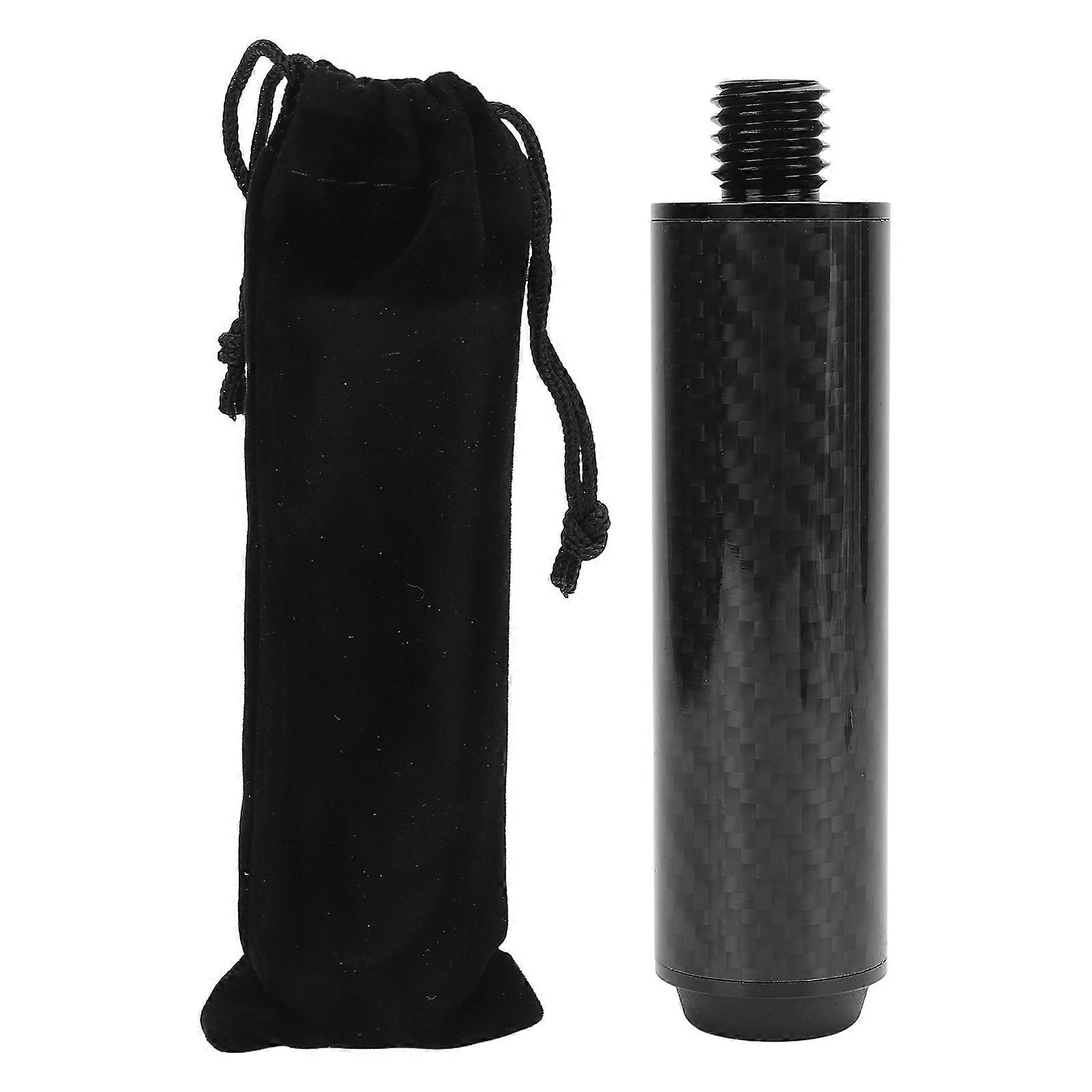 Billiard Cue Extender with Rubber Bumper Carbon Fiber 4 Inch Pool Cue Extension for HOW Billiard Cue