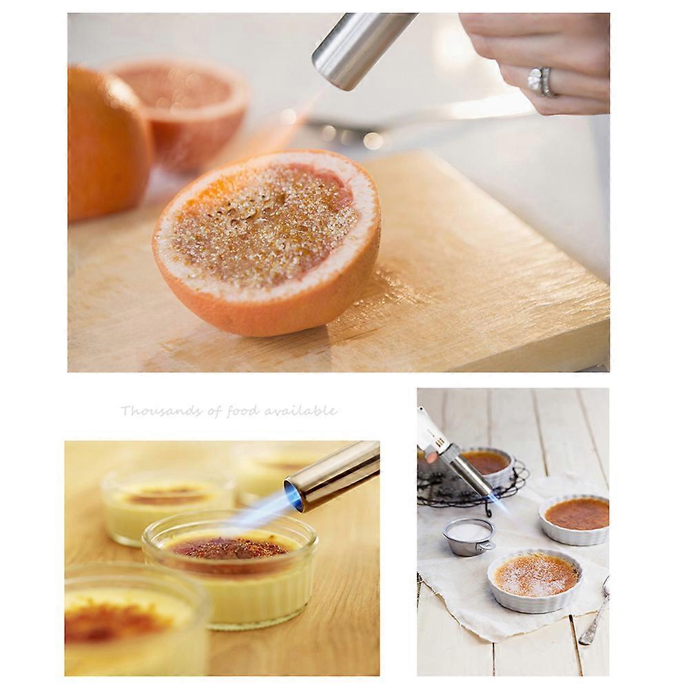Cooking Gas Torch Kitchen Blow Torch Burner Culinary Butane Torch For Pastries Desserts Cooking Blazing Soldering Camping Hiking
