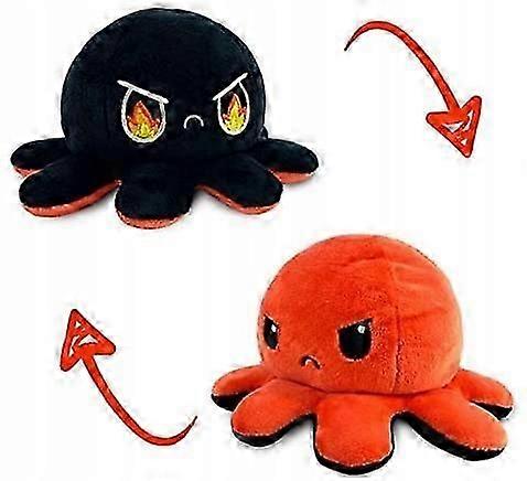 2026 Double-sided Octopus Plush Black Orange