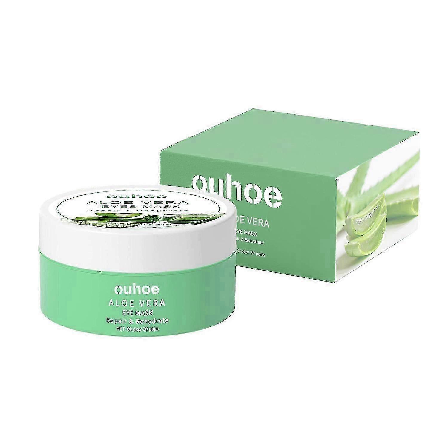 OUHOE Aloe Vera Eye Mask, Moisturizing Repair Eye Patch For Fine Lines And Dark Circles