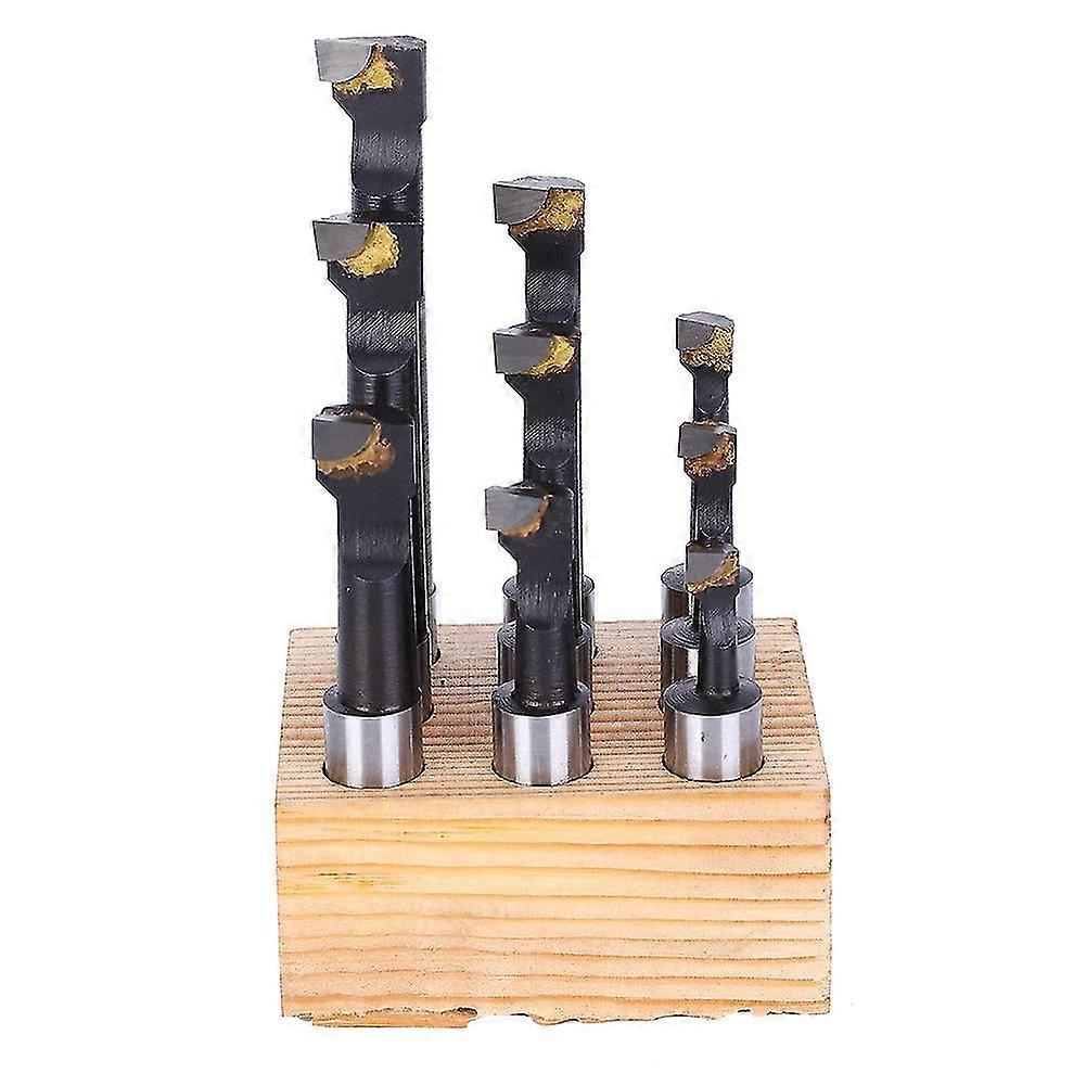 9Pcs Base Boring Bar Set 1/2" F1 Type High Speed Steel CNC Lathe Tool Holding with