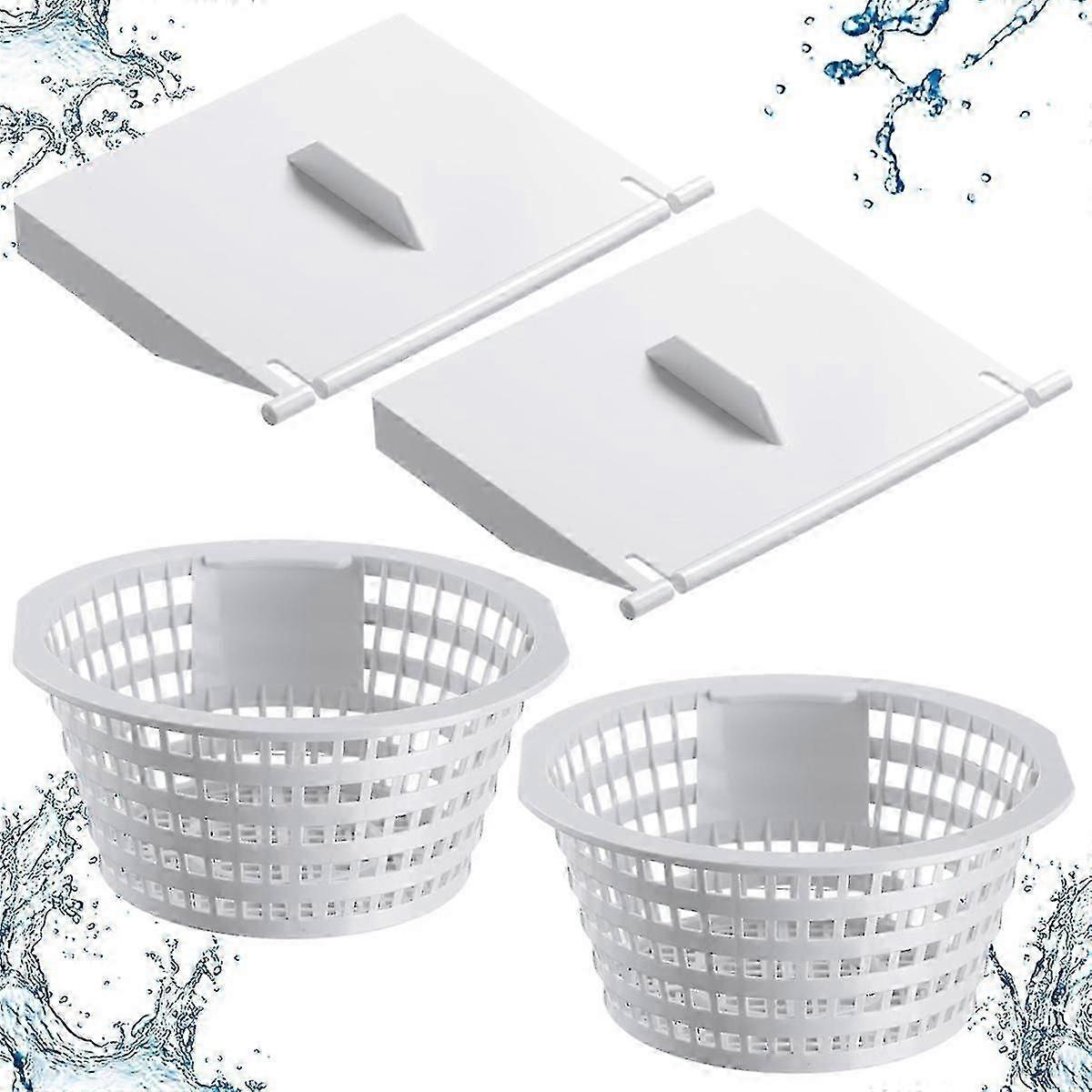 8926 Skimmer Replacement Weir Door Flap And 8928 Pool Skimmer Basket Compatible With Above Ground And In Ground Swimming Pool Parts-b14