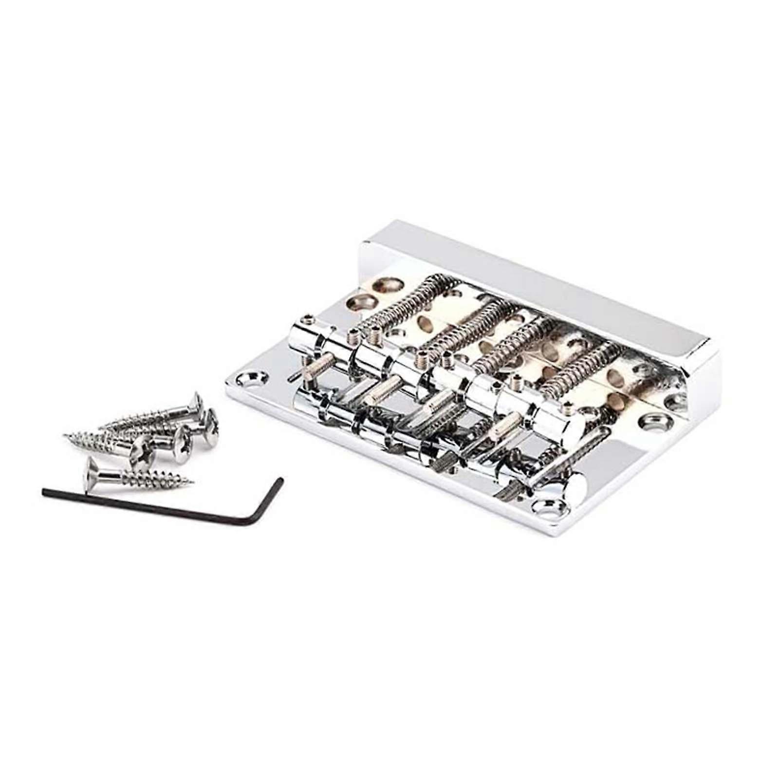 Zinc Alloy Guitar Bass Bridge Replacement 4-String A Style Bass Bridge for Bass or Precision Electric Instruments